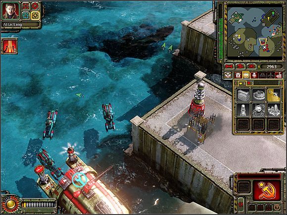 Teraz musisz się skupić na produkcji albo Twinblade'ów i Kirowów, albo Dreadnoughtów - Nowy Jork - Opis przejścia (cz.2) - Sowieci - Command & Conquer: Red Alert 3 - poradnik do gry
