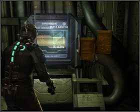 Idziemy wzdłuż korytarza, to dobry moment na skorzystanie ze Stacji zapisu - Nowe transporty (cz.3) | Rozdział 01 | Solucja Dead Space - Dead Space - poradnik do gry