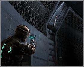 W skrócie - musimy dostać się do panelu kontrolnego znajdującego się w oddali pierwszego screena - Korekta kursu (cz.1) | Rozdział 03 | Solucja Dead Space - Dead Space - poradnik do gry