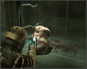 Drugi z naszych celów znajduje się zaraz za drzwiami wewnętrznej szklarni A - Groźne środowisko (cz.1) | Rozdział 06 | Solucja Dead Space - Dead Space - poradnik do gry