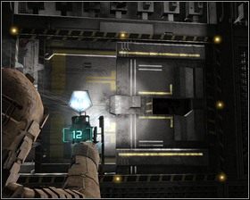 Przeskakujemy do kolejnego pomieszczenia i powtarzamy czynność z drzwiami - Groźne środowisko (cz.2) | Rozdział 06 | Solucja Dead Space - Dead Space - poradnik do gry