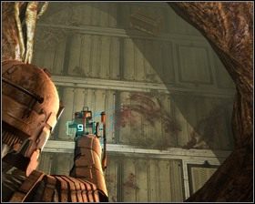 Teraz bez problemu wrócimy do wejścia do strefy nieważkości - Groźne środowisko (cz.4) | Rozdział 06 | Solucja Dead Space - Dead Space - poradnik do gry