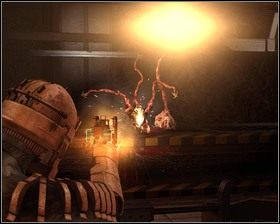 Wracamy do kolejki, po drodze czekają nas jeszcze bardziej intensywne ataki - W próżnię (cz.2) | Rozdział 07 | Solucja Dead Space - Dead Space - poradnik do gry