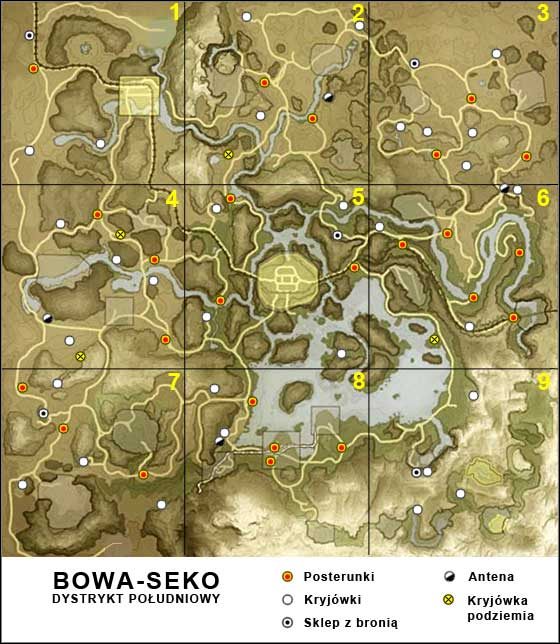 Bowa-Seko - Mapa ogólna | Mapy w Far Cry 2 - Far Cry 2 - poradnik do