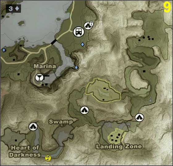 3 - Bowa-Seko - Sektory 7-9 | Mapy w Far Cry 2 - Far Cry 2 - poradnik do gry