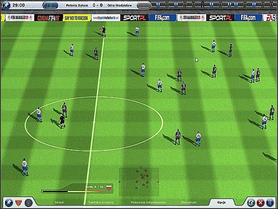 Mecz w trybie 3D to jedna z koronnych funkcji Fifa Managera 09 - Mecz 3D - Rozgrywanie spotkań - FIFA Manager 09 - poradnik do gry