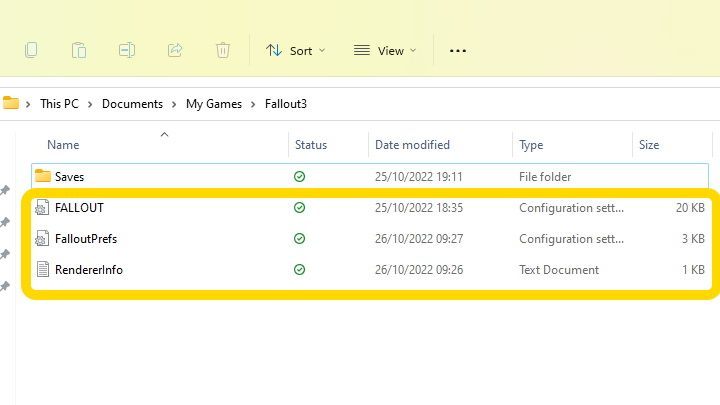 Jeśli gra w ogóle nie chce się uruchomić, wejdźcie w folder Dokumenty/MyGames/Fallout3, po czym usuńcie następujące pliki - Fallout 3 GOTY: Jak uruchomić grę na Windows 10 i Windows 11? - Fallout 3 - poradnik do gry