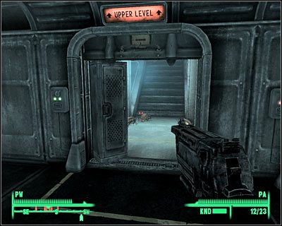Za szybą zauważysz przesłuchiwaną Amatę (5 na mapie) - QUEST 4 - Ucieczka! (cz.2) | Główne questy Fallout 3 - Fallout 3 - poradnik do gry