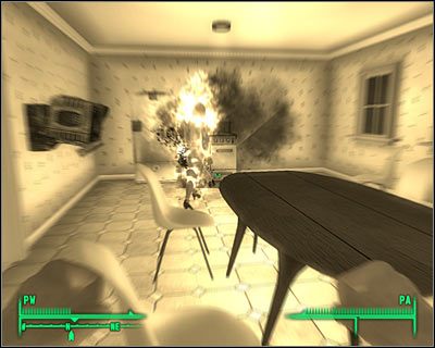 Inna możliwość to przeprogramowanie robota czyszczącego znajdującego się wewnątrz posiadłości - QUEST 8 - Tranquility Lane | Główne questy Fallout 3 - Fallout 3 - poradnik do gry