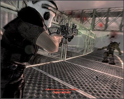 Po znalezieniu się w środku zabij supermutanta i wybierz prawą odnogę korytarza - QUEST 7 - Cele naukowe | Główne questy Fallout 3 - Fallout 3 - poradnik do gry