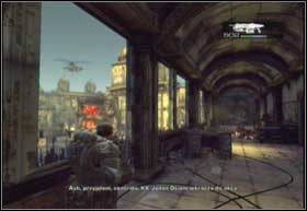 W następnej dużej sali możesz z góry wystrzelać uciekających żołnierzy Szarańczy - Desperacja | Ostrze włóczni | Gears of War 2 - Gears of War 2 - poradnik do gry