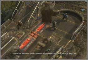 Kiedy tylko ostrzał zostanie przerwany, z lewej strony pojawi się kolejne zagrożenie - Odgłos gromu | Ostrze włóczni | Gears of War 2 - Gears of War 2 - poradnik do gry