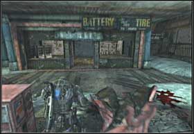 Wyeliminuj wszystkich wrogów z wyjątkiem strzelca Troiki, po lewej stronie - Barykady dróg (cz.1) | Ostrze włóczni | Gears of War 2 - Gears of War 2 - poradnik do gry