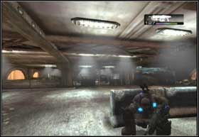 Z góry strzel w niestabilną kolumnę po drugiej stronie ulicy, aby Dominic miał się za czym schować - Darmowy parking | Decydujące starcie | Gears of War 2 - Gears of War 2 - poradnik do gry