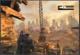 Ramieniem dźwigu sterujesz gałką analogową - Cienka linia | Decydujące starcie | Gears of War 2 - Gears of War 2 - poradnik do gry