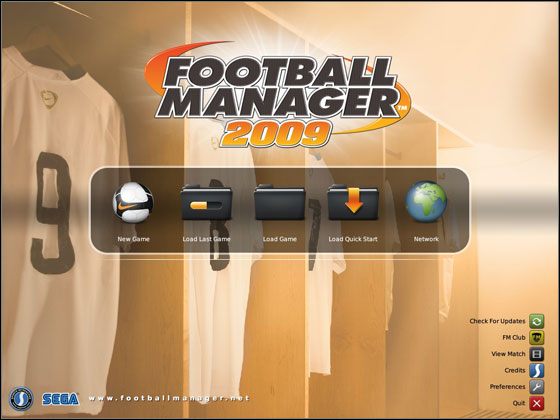 Menu jest bardzo intuicyjne i raczej nie potrzeba tutaj wielu wyjaśnień - Definiowanie ustawień | Konfiguracja gry Football Manager 2009 - Football Manager 2009 - poradnik do gry