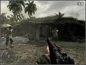 Poczekaj aż kompani dołączą do Ciebie i wejdź do bunkra (#38) - Twarde lądowanie (cz.1) | Kampania Call of Duty World at War - Call of Duty: World at War - poradnik do gry