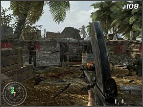 Dokonawszy bohaterskiego czynu, Twoi kompani przegrupują się przy ostatnim stanowisku moździerzy (#108) - Spalić ich | Kampania Call of Duty World at War - Call of Duty: World at War - poradnik do gry
