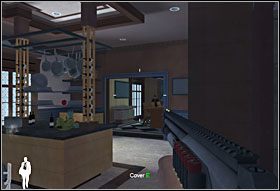 Po ich wyeliminowaniu skieruj się schodami na górę, do kuchni - Etap I - Whites Estate (cz.2) | Quantum of Solace - Quantum of Solace - poradnik do gry