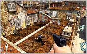Zeskocz na niższy dach dopiero, gdy będziesz do ego zmuszony, tzn - Etap II - Siena (cz.2) | Quantum of Solace - Quantum of Solace - poradnik do gry