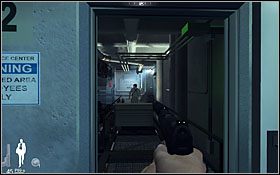 W ten sposób dotrzesz do miejsca, które oznaczone zostało na poniższej mapce - Twoja pozycja - Etap VIII - Science Center Interior (cz.1) | Quantum of Solace - Quantum of Solace - poradnik do gry