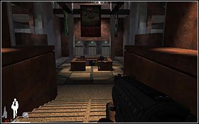 Etap zakończysz, przechodząc do tej części budynku (zdjęcie), czyli do wyjścia - Etap VIII - Science Center Interior (cz.2) | Quantum of Solace - Quantum of Solace - poradnik do gry