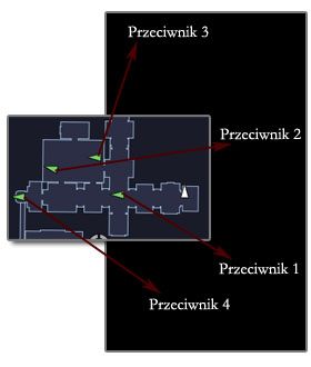 Mam na myśli tego oznaczonym numerem cztery (na balkonie, odwrócony plecami) oraz numerem jeden (przemieszczający się, poczekaj, aż będzie odwrócony plecami) - Etap XI - Casino Royale (cz.1) | Quantum of Solace - Quantum of Solace - poradnik do gry