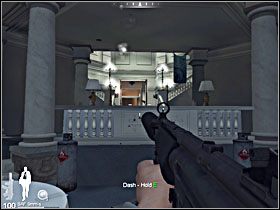 Po pozbyciu się oponentów z piętra otworzą się kolejne drzwi, naprzeciwko wejścia - Etap XI - Casino Royale (cz.2) | Quantum of Solace - Quantum of Solace - poradnik do gry