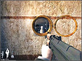 Aby wejść do środka, zerknij przez jedno z otwartych okien - Etap XIII - Barge (cz.2) | Quantum of Solace - Quantum of Solace - poradnik do gry