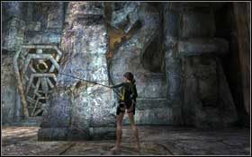 Wystrzel hak w kierunku bramy prowadzącej do rękawicy Thora i nie puszczając linki wejdź na drugą zapadnię - Mediterranean Sea - The Norse Connection (cz.1) | Solucja Tomb Raider Underworld - Tomb Raider: Underworld - poradnik do gry