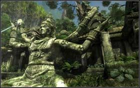 Wejdź teraz nieco wyżej i obejdź posąg tak, aby znaleźć się za jego plecami - Coastal Thailand - Bhogavathi (cz.4) | Solucja Tomb Raider Underworld - Tomb Raider: Underworld - poradnik do gry