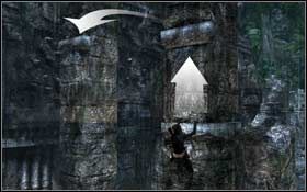 Podejdź do kolumny widocznej na obrazku i umocuj w dziurze drążek - Southern Mexico - Xibalba (cz.1) | Solucja Tomb Raider Underworld - Tomb Raider: Underworld - poradnik do gry