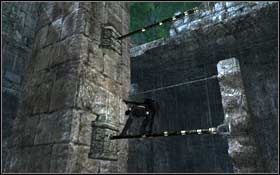 Pokonując kolejne belki doskoczysz do ściany, gdzie opuść się na dół - Southern Mexico - Xibalba (cz.1) | Solucja Tomb Raider Underworld - Tomb Raider: Underworld - poradnik do gry