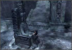 Posąg, do którego należy maczuga znajduje się tuż obok tych właśnie schodów - Southern Mexico - The Midgard Serpent (cz.1) | Solucja Tomb Raider Underworld - Tomb Raider: Underworld - poradnik do gry