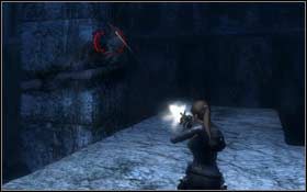 Skocz w kierunku drugiego filaru, odbij się i bezpiecznie wyląduj na nie zniszczonej części mostu - Jan Mayen Island - Valhalla (cz.1) | Solucja Tomb Raider Underworld - Tomb Raider: Underworld - poradnik do gry