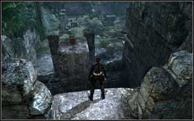 [87] Na szczycie kolumny, po której wspinasz się z balkoniku na wyższy poziom - Southern Mexico - Xibalba | Sekrety Tomb Raider Underworld - Tomb Raider: Underworld - poradnik do gry