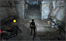 [112] W korytarzu przed schodami, za którymi znajduje się kamienna wyskocznia - Southern Mexico - The Midgard Serpent | Sekrety Tomb Raider Underworld - Tomb Raider: Underworld - poradnik do gry