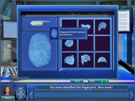 Trzecia mini-gra: Kliknij na prawym dolnym komputerze (punkt 2) - Crime lab | Odcinek 2 | CSI NY - CSI: NY - poradnik do gry