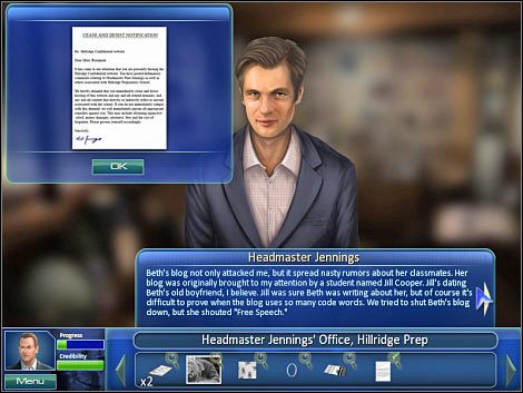 1 - Headmaster Jennings office, Hillridge Prep | Odcinek 4 | CSI NY - CSI: NY - poradnik do gry