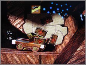 Idziemy w lewo, spadamy w dół i wskakujemy na kolejny wagonik - 2. The Mines | The Canyons | LittleBigPlanet - LittleBigPlanet - poradnik do gry