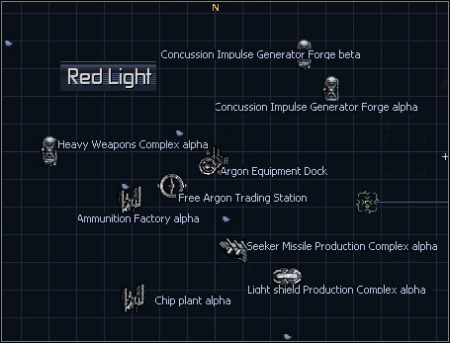 1 - Red Light, Reservoir of Tranquility, Rhonkars Clouds, Rhonkars Fire | Galaktyka - X3 Konflikt Terrański - poradnik do gry