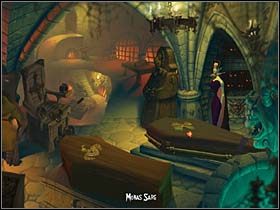 Zatem nasza bohaterka udaje się na górę i wreszcie rozgląda po sali tortur - Sala tortur, loch - Zamek Warg - A Vampyre Story - poradnik do gry