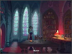 1 - Biblioteka - Zamek Warg - A Vampyre Story - poradnik do gry