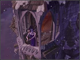 I to by było na tyle w salce teatralnej, zatem nasza bohaterka udaje się do sypialni na piętrze (w prawo do holu i po schodach) - Balkon sypialni, most, jadalnia - Zamek Warg - A Vampyre Story - poradnik do gry