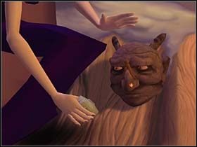 Monie pozostaje więc cierpliwie czekać (kliknij ponownie kryształowym flakonem po perfumach na głowie gargulca - pojawi się zbliżenie) i przytknąć mu flakon do ust w momencie, kiedy ten zdecyduje się wypuścić powietrze - Balkon sypialni, most, jadalnia - Zamek Warg - A Vampyre Story - poradnik do gry