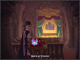 Odczytuje przyczepioną do niego notatkę, z której wynika, że coś jest nie tak z całym mechanizmem - rzeczywiście, dźwignie są zablokowane - Loch, salka teatralna - Zamek Warg - A Vampyre Story - poradnik do gry