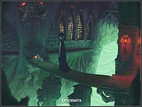 By uwiarygodnić nastanie poranka, nasza bohaterka wręcza Froderickowi naśladujący odgłosy zwierząt zegar (przyjrzyj mu się w ekwipunku i ustaw wskazówkę na wizerunku koguta) i prosi go, by na potrzeby zjawy wydobył z zabawki pożądany dźwięk (użyj kombinacji nietoperza z zabawką na oknach lochu) - Loch, sala tortur, przystań - Zamek Warg - A Vampyre Story - poradnik do gry