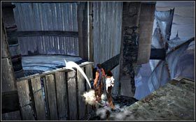 Zacznij wspinać się na górę, a stamtąd wskocz na arenę, gdzie czeka Cię walka z Hunterem - Wiatraki | Zrujnowana Cytadela | Prince of Persia - Prince of Persia - poradnik do gry