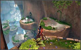 Najpierw zbierz wszystkie Ziarna Światła z prawej strony, a w drodze powrotnej zabierz resztę - Wieża Ormazda - Ziarna Światła | Miasto Światła | Prince of Persia - Prince of Persia - poradnik do gry