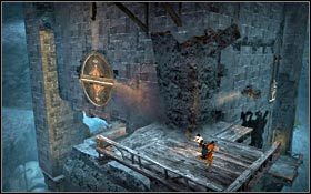 Wejdź na kolejną platformę i przekręć kołowrót - Wieża Arymana | Miasto Światła | Prince of Persia - Prince of Persia - poradnik do gry